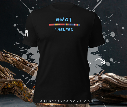 GWOT I HELPED-INFANTRY BLUE Tee