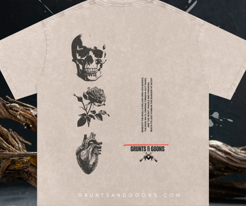 SKULLxROSExHEART Oversized Tee